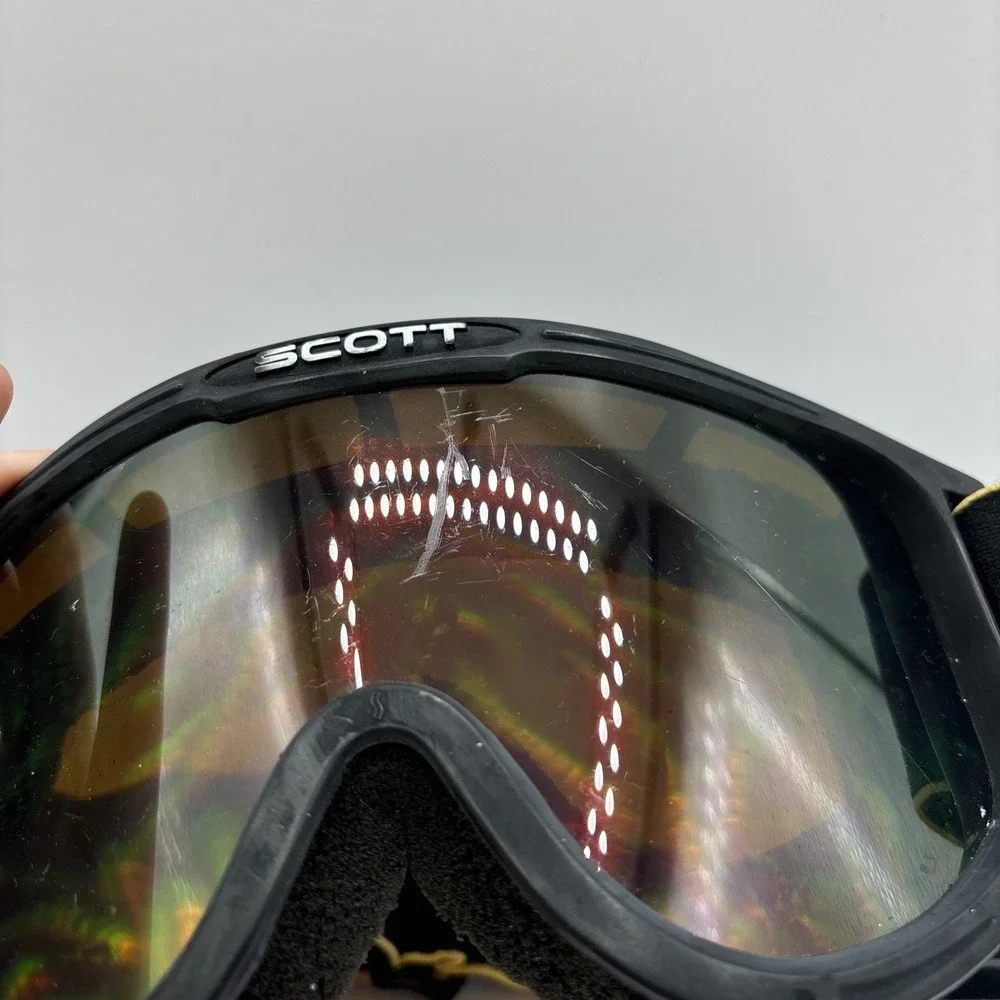 Rare Scott Ski Goggles Hologram Worms Vintage 90's Needs Foam Replaced Scratched